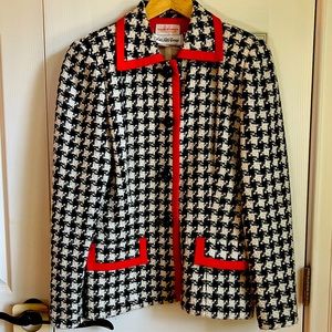 Vintage David Warren for Saks Fifth Avenue houndstooth jacket